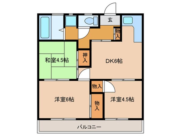 グリーンハイツの物件間取画像